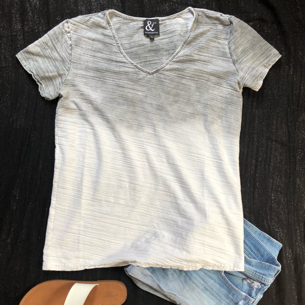 Gray & White Ombre Tee